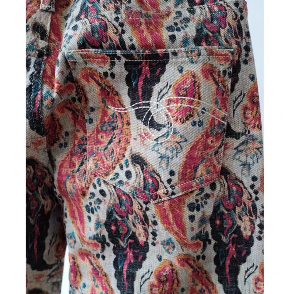 R13 Paisley Print Boy Flare Pants - Picture 6 of 9